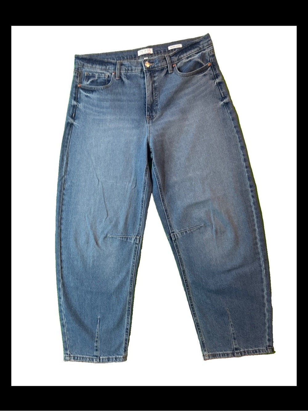 Sophia Barrel Wide Jeans Denim High Rise Women’s 10 Ankle Y2K Baggy Grunge